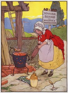 Illustrazione per Vecchia Dame Trot e il suo maiale da Frank Adams