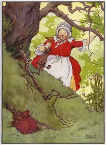 Illustrazione per Old Dame Trot e il suo maiale da Frank Adams