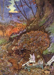 Illustrazione per "The Babes in the Wood" da Frank Adams