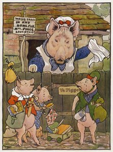 Illustrazione per I Tre Porcellini da Frank Adams