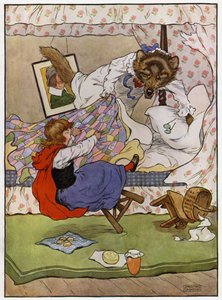 Cappuccetto Rosso (litografia a colori) da Frank Adams