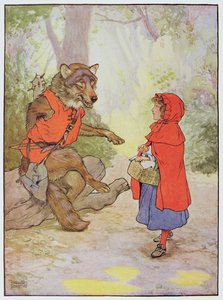 Cappuccetto Rosso e il Lupo, illustrazione da 