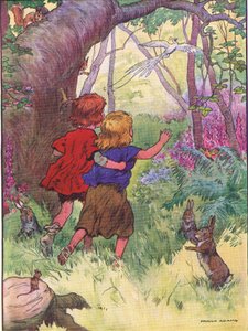 I bambini erano persi, da Hansel e Gretel pubblicato da Blackie & Son Limited, c.1940 da Frank Adams