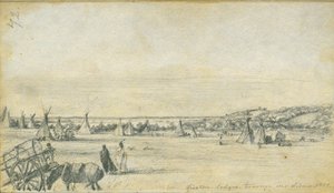 Lodges di Siseton, Traverse des Sioux, 1851 da Frank Blackwell Mayer
