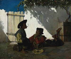 Italiano:  Dolce far niente Dolce far niente da Frank Buchser