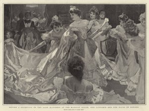 Prima di una Ricezione della Lady Mayoress alla Mansion House, sua Signoria e le sue Dame d