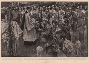 Alla vigilia della battaglia, la celebrazione della Santa Comunione sul Veldt da Frank Craig