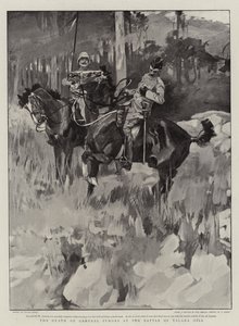 La morte del generale Symons alla battaglia di Talana Hill da Frank Craig