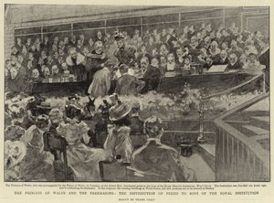 La principessa del Galles e i massoni, la distribuzione dei premi ai ragazzi dell