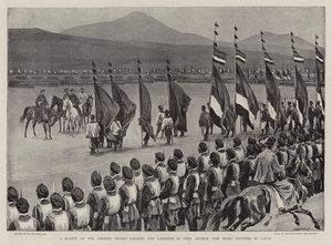 Una Rassegna delle Truppe Cinesi che Formano la Guarnigione di Port Arthur, ora Assediata dal Giappone da Frank Dadd