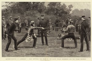 Combattimento con baionette ad Aldershot, un incontro tra le squadre dei South Wales Borderers e del Welsh Regiment