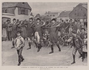 Celebrazione del Giorno di San Uberto a Bievre nelle Ardenne, la Caccia va a Messa da Frank Dadd