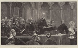 Riunione commemorativa di Dean Stanley nella Chapter House, Westminster Abbey
