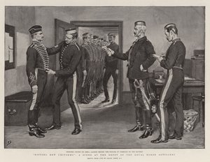 Adattamento delle nuove uniformi, una scena al deposito della Royal Horse Artillery da Frank Dadd