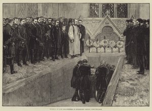 Funerale di Lord Beaconsfield alla Chiesa di Hughenden, High Wycombe da Frank Dadd