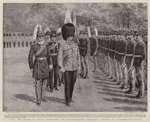 Sua Altezza Reale il Principe di Galles ispeziona la Compagnia di Artiglieria del Massachusetts a Marlborough House