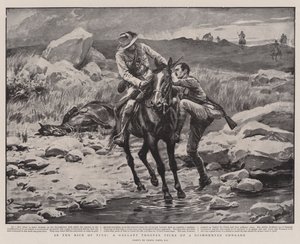 In tempo, un valoroso soldato raccoglie un compagno smontato da Frank Dadd