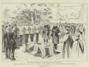 Il funerale di Sir Henry Ponsonby alla chiesa di Whippingham
