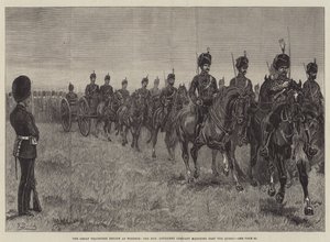 La grande rassegna volontaria a Windsor, la Honourable Artillery Company che marcia davanti alla regina da Frank Dadd