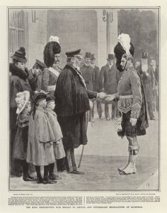 Il re distribuisce medaglie di guerra agli Argyll e Sutherland Highlanders a Balmoral