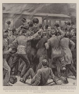 Il Ritorno a Casa del Sirdar, il Benvenuto Troppo Entusiasta alla Stazione di Victoria da Frank Dadd