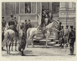 Il Sultano a casa, Abdul Hamid che va a fare un giro nel parco del Palazzo di Yildiz da Frank Dadd