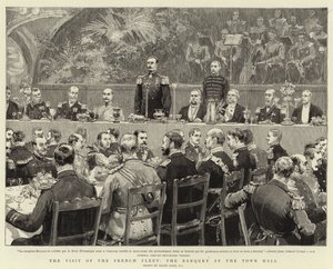 La visita della flotta francese, il banchetto al Municipio da Frank Dadd