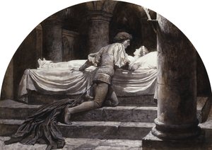 Scene da Romeo e Giulietta: La tomba da Frank Dicksee