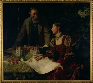 I costruttori di case, 1879 da Frank Dicksee