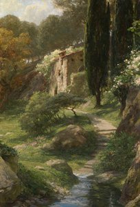 Il vecchio mulino a La Mortola da Frank Dicksee