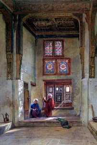 Sala di ricevimento, Casa di Memlook Radnau Bey, Il Cairo, 1873 da Frank Dillon
