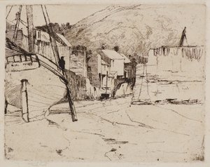 Porto di Polperro con ponte da Frank and Goulding Frederick Short