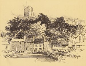 Castello di Clitheroe (litografia) da Frank Greenwood
