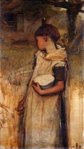 Ragazza con fiori da Frank Holl