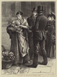 Schizzi a Londra, una fioraia da Frank Holl