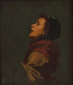 Studio di una Donna che Guarda il Cielo da Frank Holl