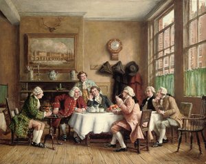 Il dottor Johnson al Cheshire Cheese, Fleet Street da Frank Moss Bennett