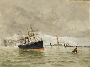 New York: Entrata nel porto, 1887