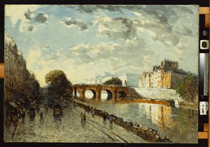 La Senna a Parigi, Quai des Augustins, 1922 da Frank Myers Boggs