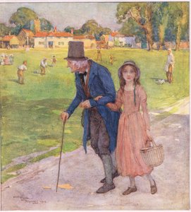 Era un posto molto piccolo. Gli uomini e i ragazzi giocavano a cricket sul prato, c.1920 da Frank Reynolds