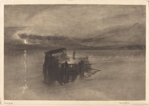 La zattera di legno sul Reno da Frank Short, after Joseph Mallord William Turner
