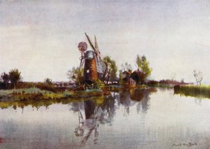 Norfolk Broads: Mulino di drenaggio sull