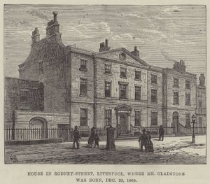 Casa in Rodney-Street, Liverpool, dove è nato Mr Gladstone, 29 dicembre 1809 da Frank Watkins