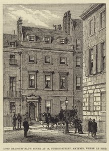 Casa di Lord Beaconsfield al 19 di Curzon-Street, Mayfair, dove è morto da Frank Watkins