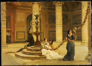 La mattina del festival - Italia centrale, 1876 da Frank William Warwick Topham