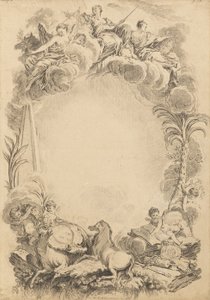 Design per uno stemma in onore di William Earl Cowper (ca. 1665-1723) da François Boucher