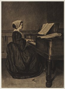 Donna al clavicembalo da François Bonvin