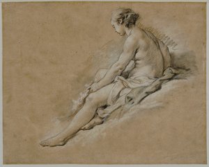 Ragazza nuda seduta