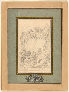 Ex libris araldico per Crozat, Barone di Thiers da François Boucher
