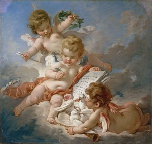 Boucher - Cupidi. Allegoria della poesia, 1760FXD da François Boucher